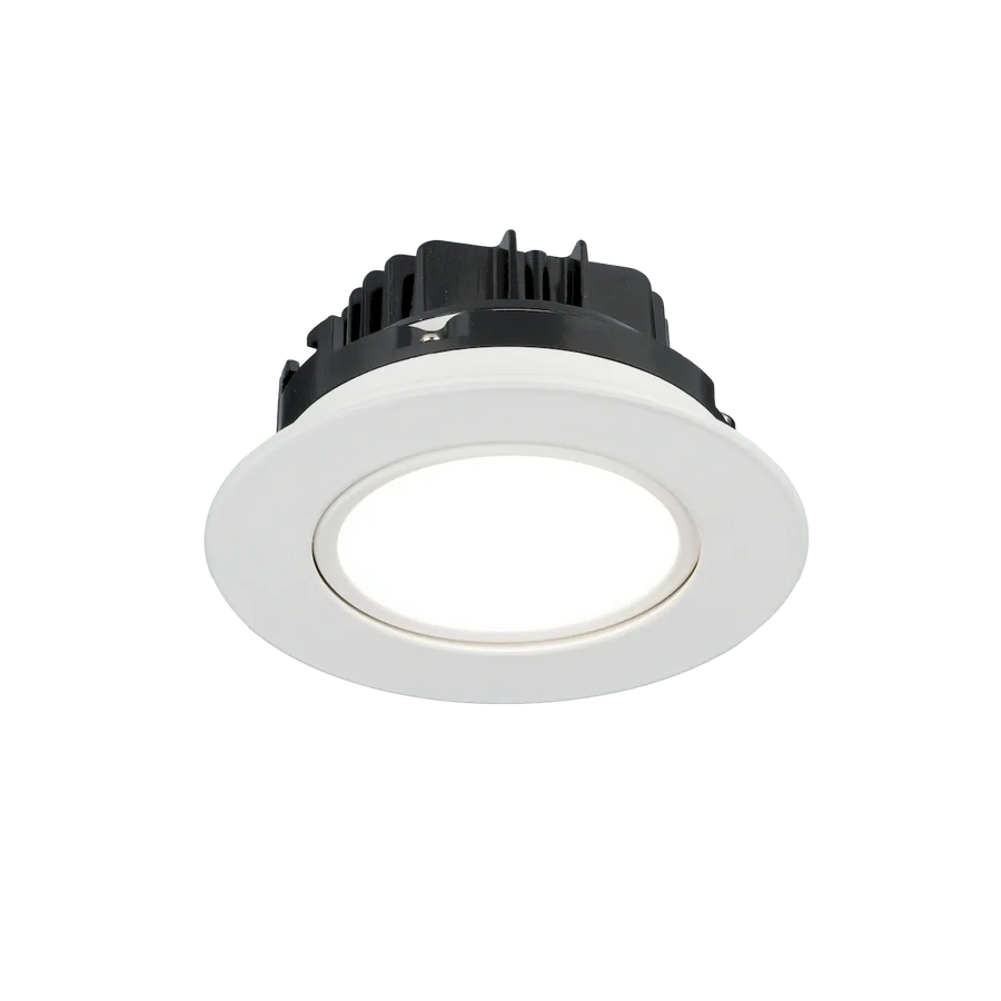 Dip 360° Gimbal 4inch Downlight, 5CCT, White Finish