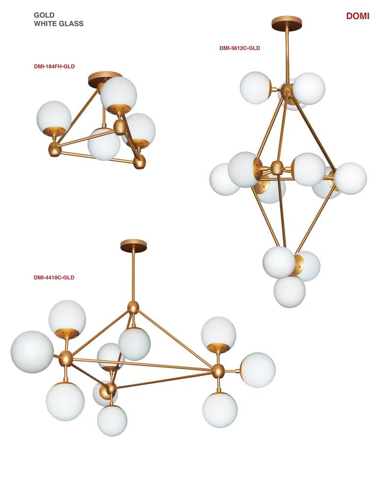 Dainolite DOMI DMI-3612C-GLD Chandelier Modern - Gold