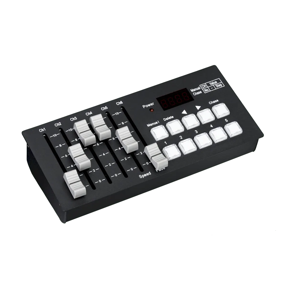 DMX512 Slider Controller, 30CH, 6 slide, 9-12V DC input