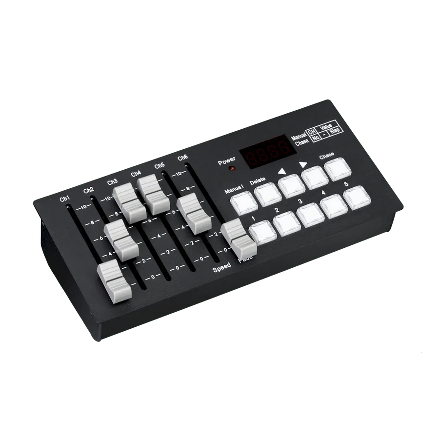 DMX512 Slider Controller, 30CH, 6 slide, 9-12V DC input