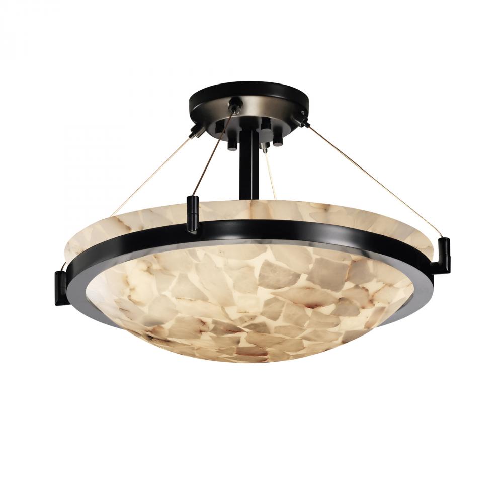 Justice Design Group RING FAMILY ALR-9681-35-MBLK Semi Flush Mt Transitional - Black