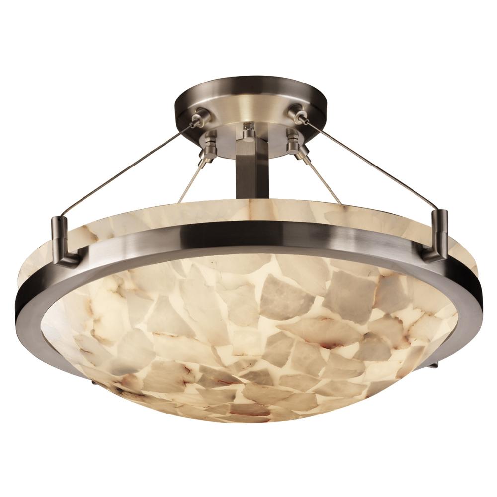 Justice Design Group RING FAMILY ALR-9681-35-NCKL Semi Flush Mt Transitional - Nickel