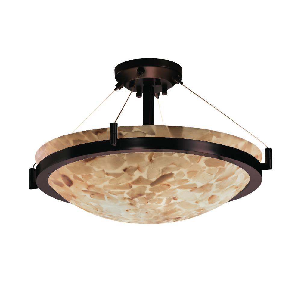 Justice Design Group RING FAMILY ALR-9684-35-DBRZ Semi Flush Mt Traditional - Bronze