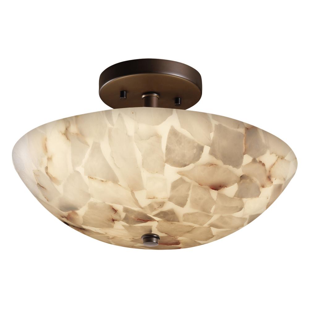 Justice Design Group RING FAMILY ALR-9690-35-DBRZ Semi Flush Mt Transitional - Bronze