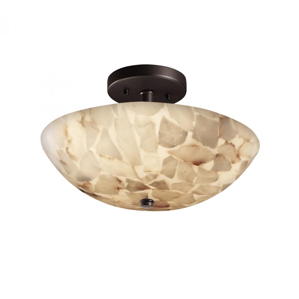 Justice Design Group RING FAMILY ALR-9690-35-MBLK Semi Flush Mt Transitional - Black