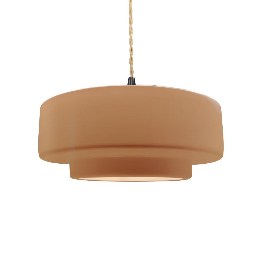 Justice Design Group RADIANCE CER-6543-ADOB-MBLK-BEIG-TWST Pendant - Adobe