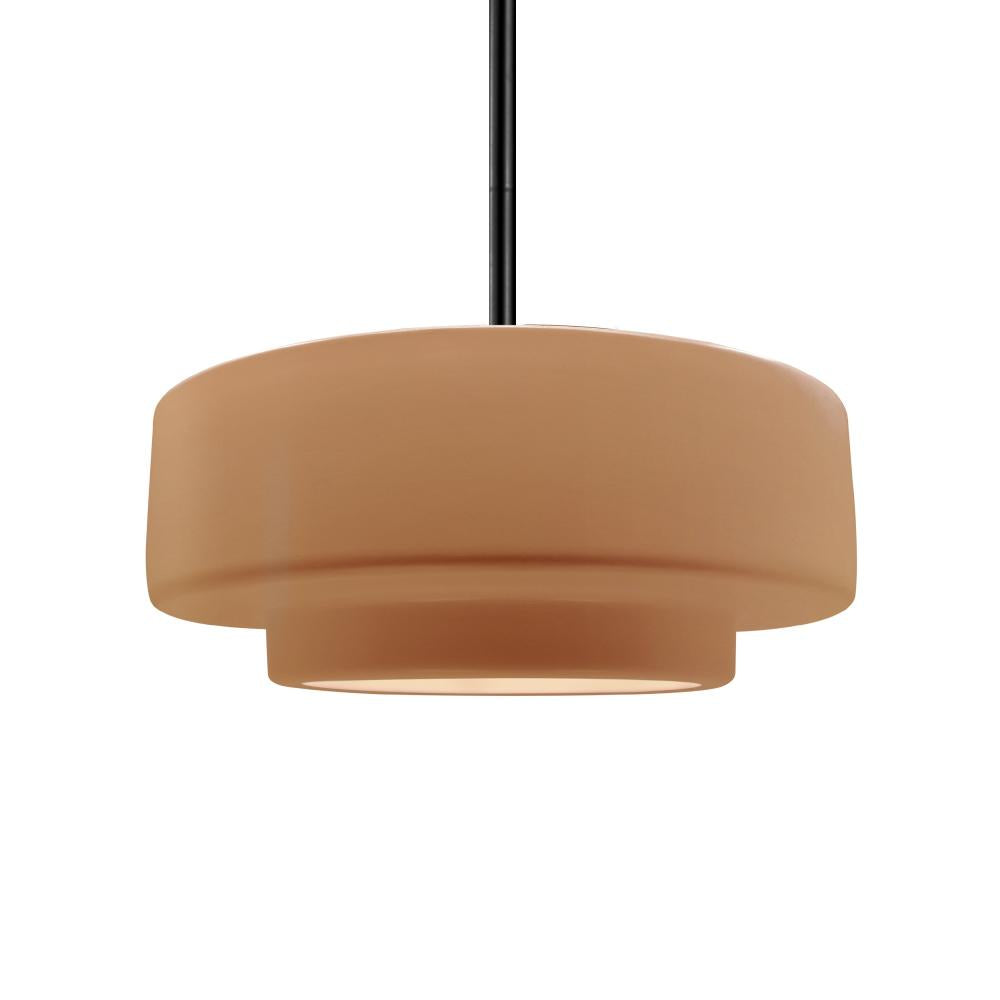 Justice Design Group RADIANCE CER-6543-ADOB-MBLK-RIGID Pendant - Adobe