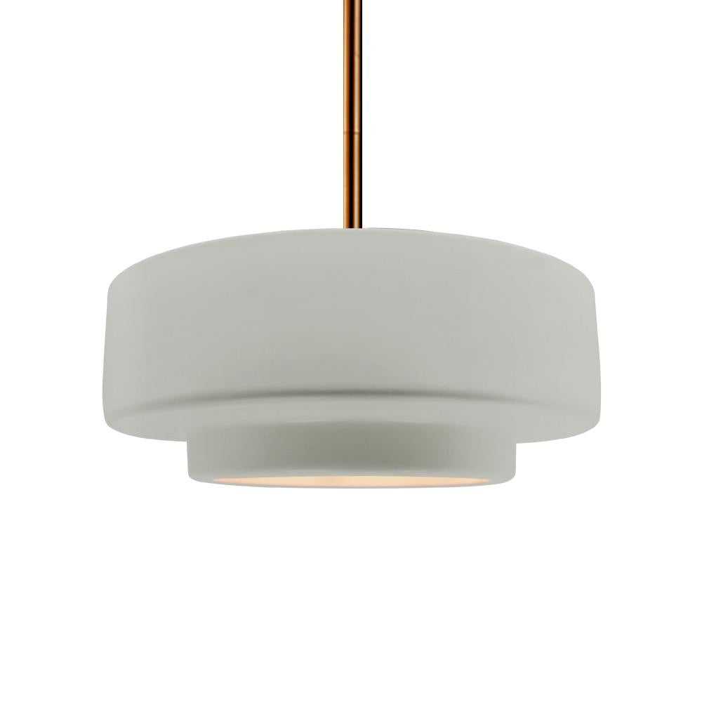 Justice Design Group RADIANCE CER-6543-BIS-BRSS-RIGID Pendant - Bisque