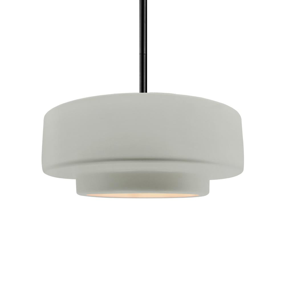 Justice Design Group RADIANCE CER-6543-BIS-MBLK-RIGID-LED1-700 Pendant - Bisque