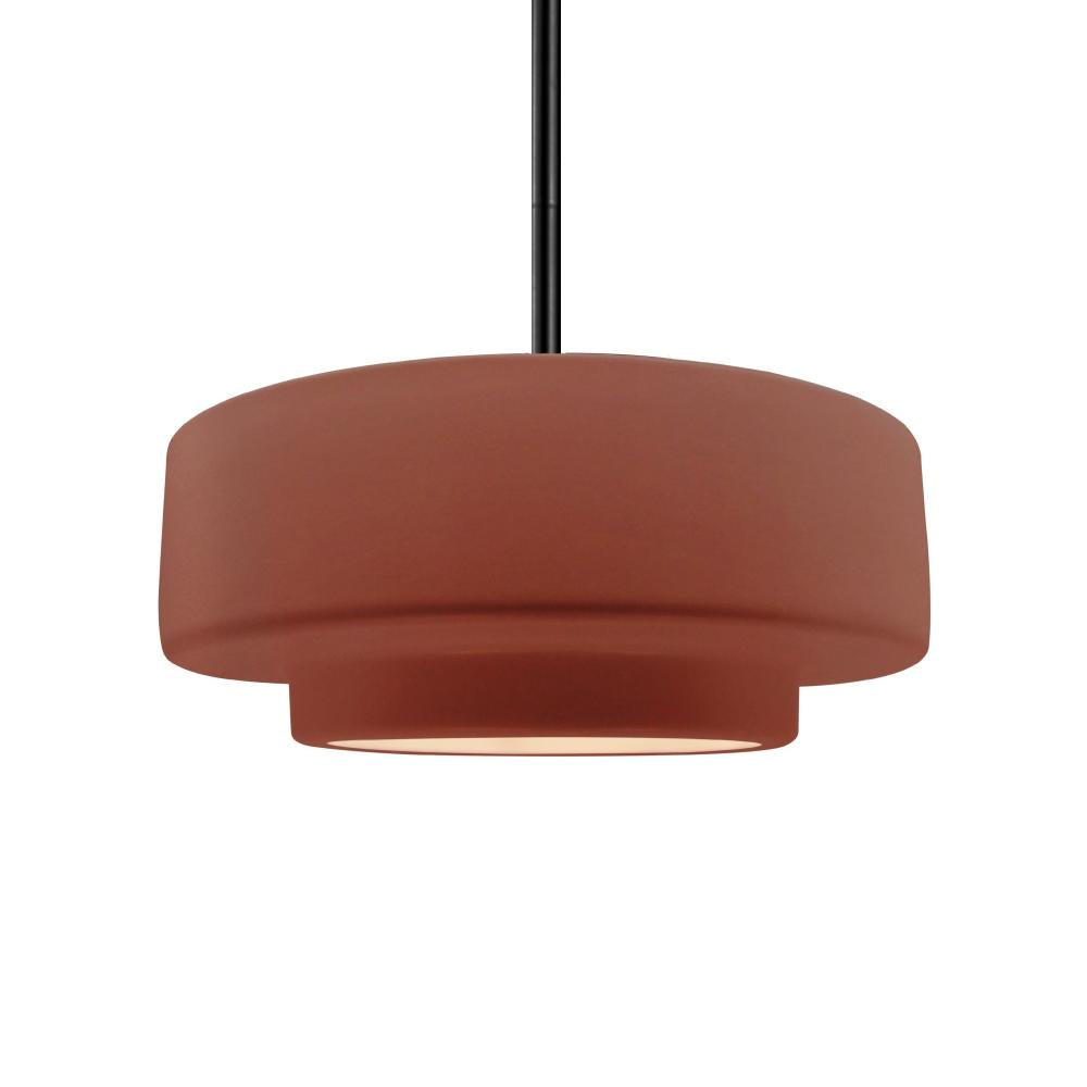 Justice Design Group RADIANCE CER-6543-CLAY-MBLK-RIGID Pendant - Canyon Clay