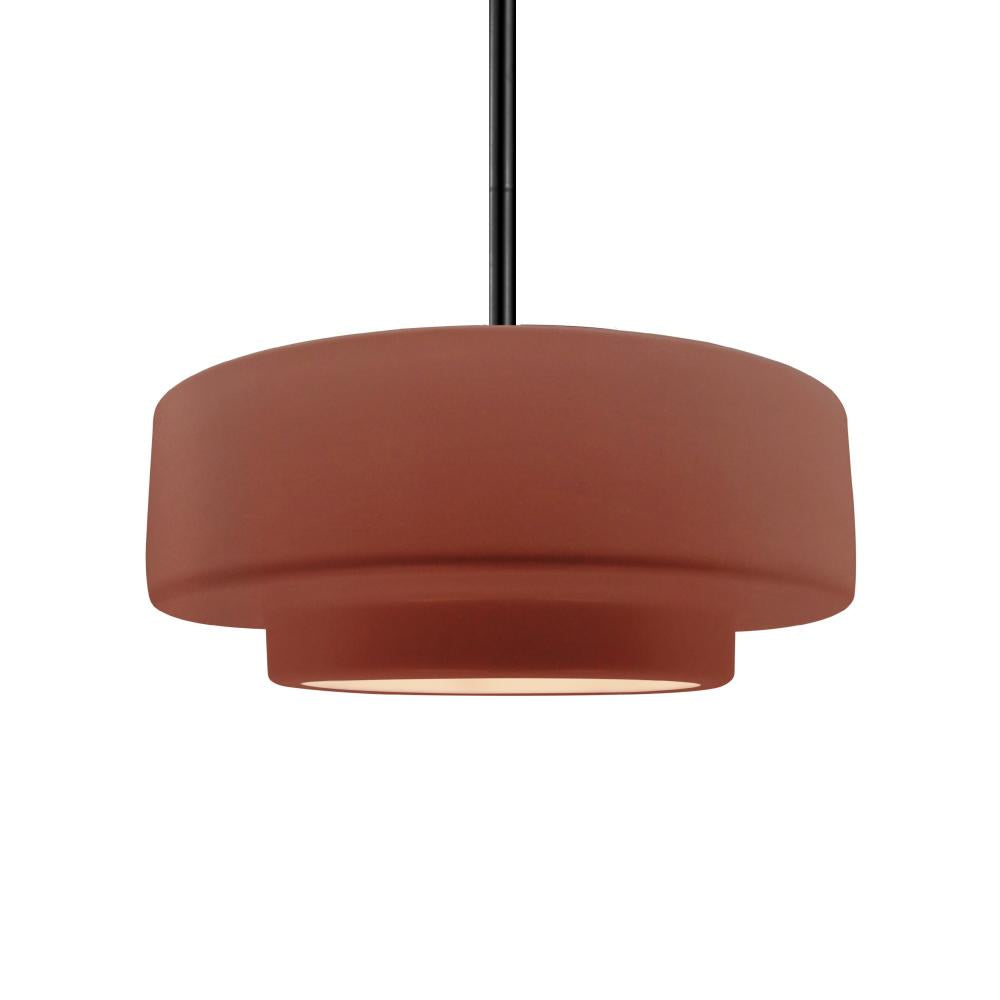 Justice Design Group RADIANCE CER-6543-CLAY-MBLK-RIGID-LED1-700 Pendant - Canyon Clay