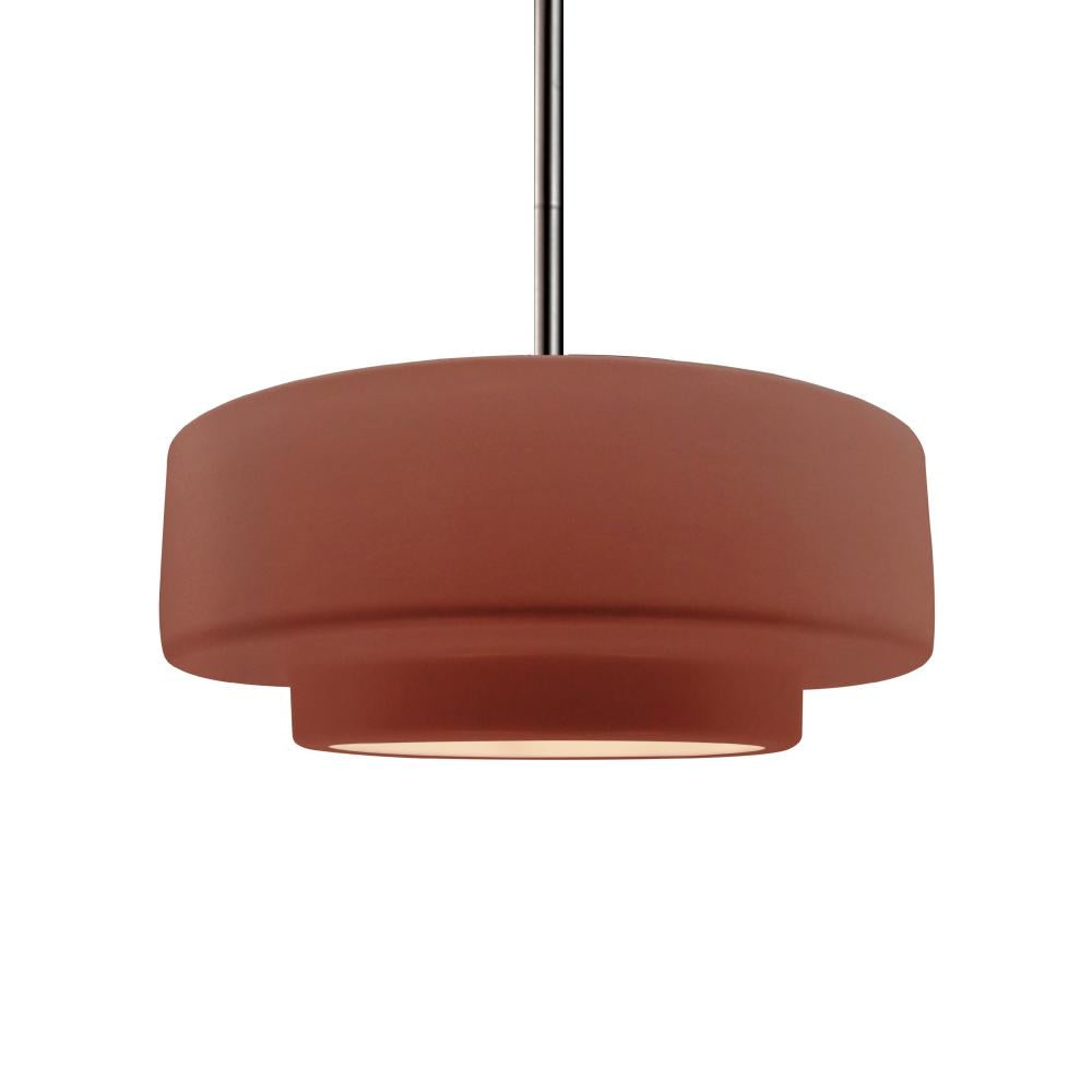 Justice Design Group RADIANCE CER-6543-CLAY-NCKL-RIGID Pendant - Canyon Clay