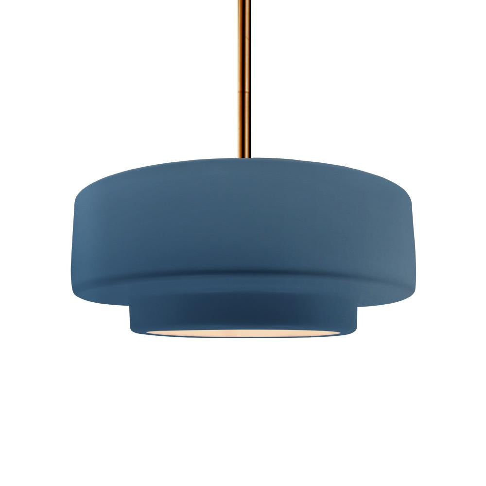 Justice Design Group RADIANCE CER-6543-MID-BRSS-RIGID Pendant - Midnight Sky