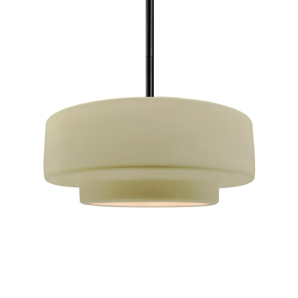 Justice Design Group RADIANCE CER-6543-VAN-MBLK-RIGID Pendant - Vanilla Gloss