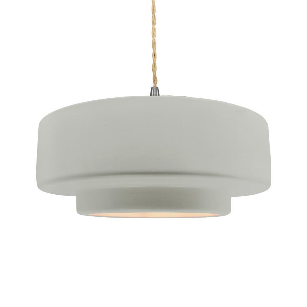 Justice Design Group RADIANCE CER-6545-BIS-NCKL-BEIG-TWST Pendant - Bisque