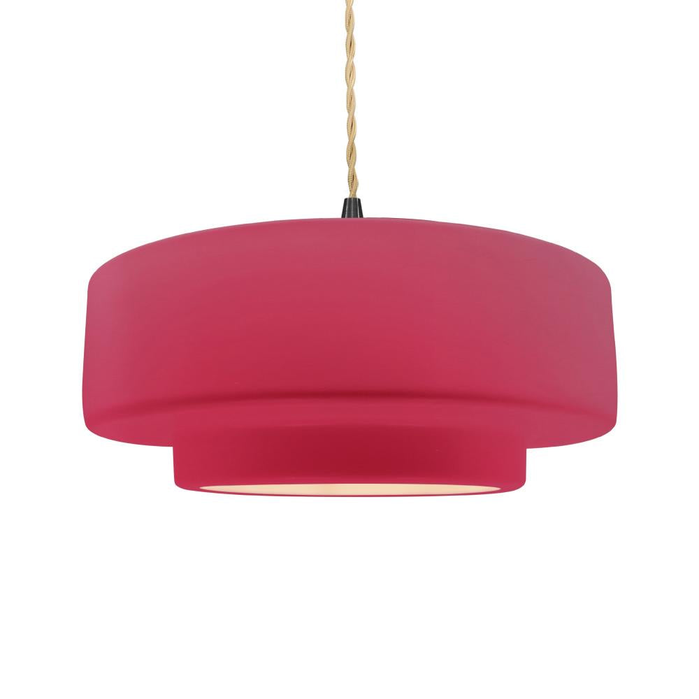 Justice Design Group RADIANCE CER-6545-CRSE-MBLK-BEIG-TWST Pendant - Cerise