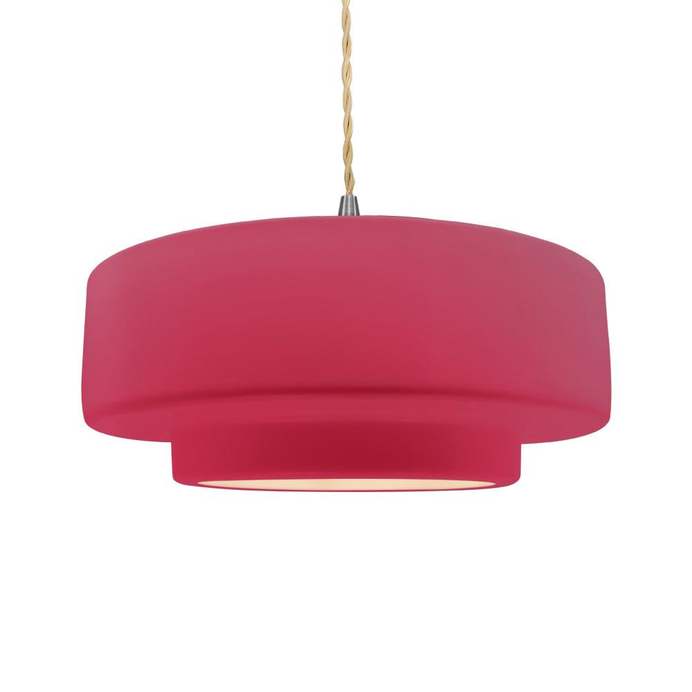 Justice Design Group RADIANCE CER-6545-CRSE-NCKL-BEIG-TWST Pendant - Cerise