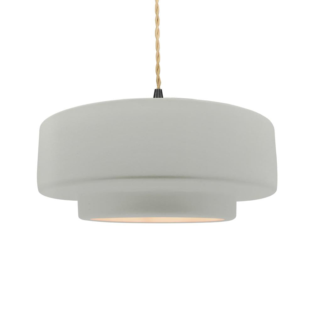 Justice Design Group RADIANCE CER-6545-MAT-MBLK-BEIG-TWST Pendant - Matte White