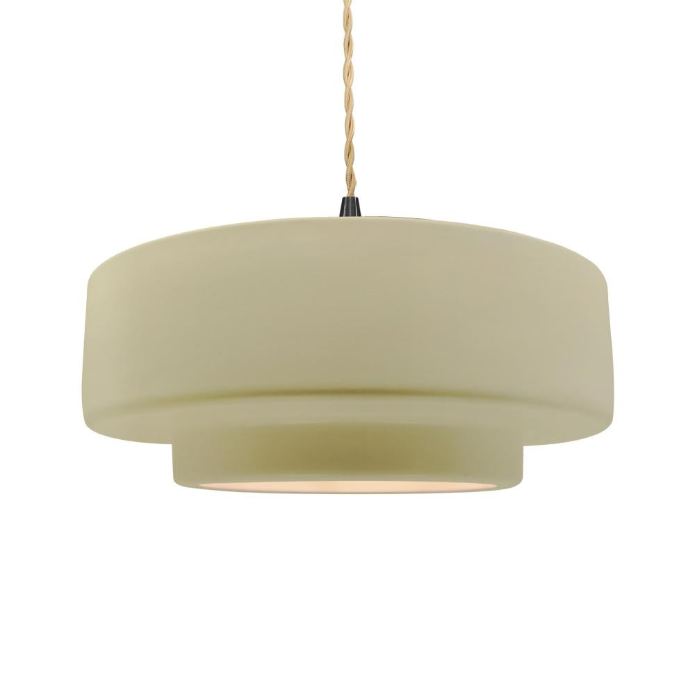 Justice Design Group RADIANCE CER-6545-VAN-MBLK-BEIG-TWST Pendant - Vanilla Gloss