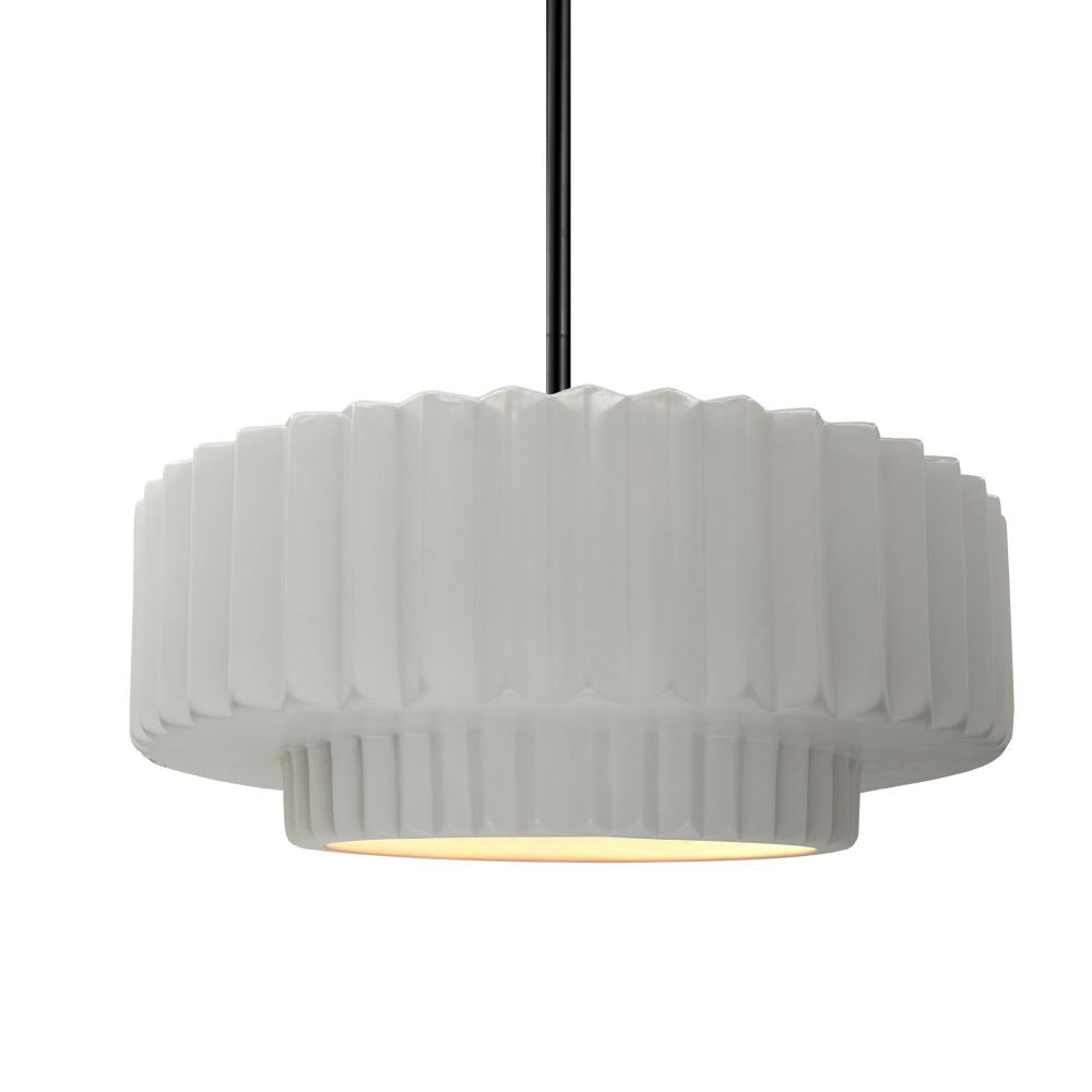 Medium Tier Pleated 1-Light Pendant