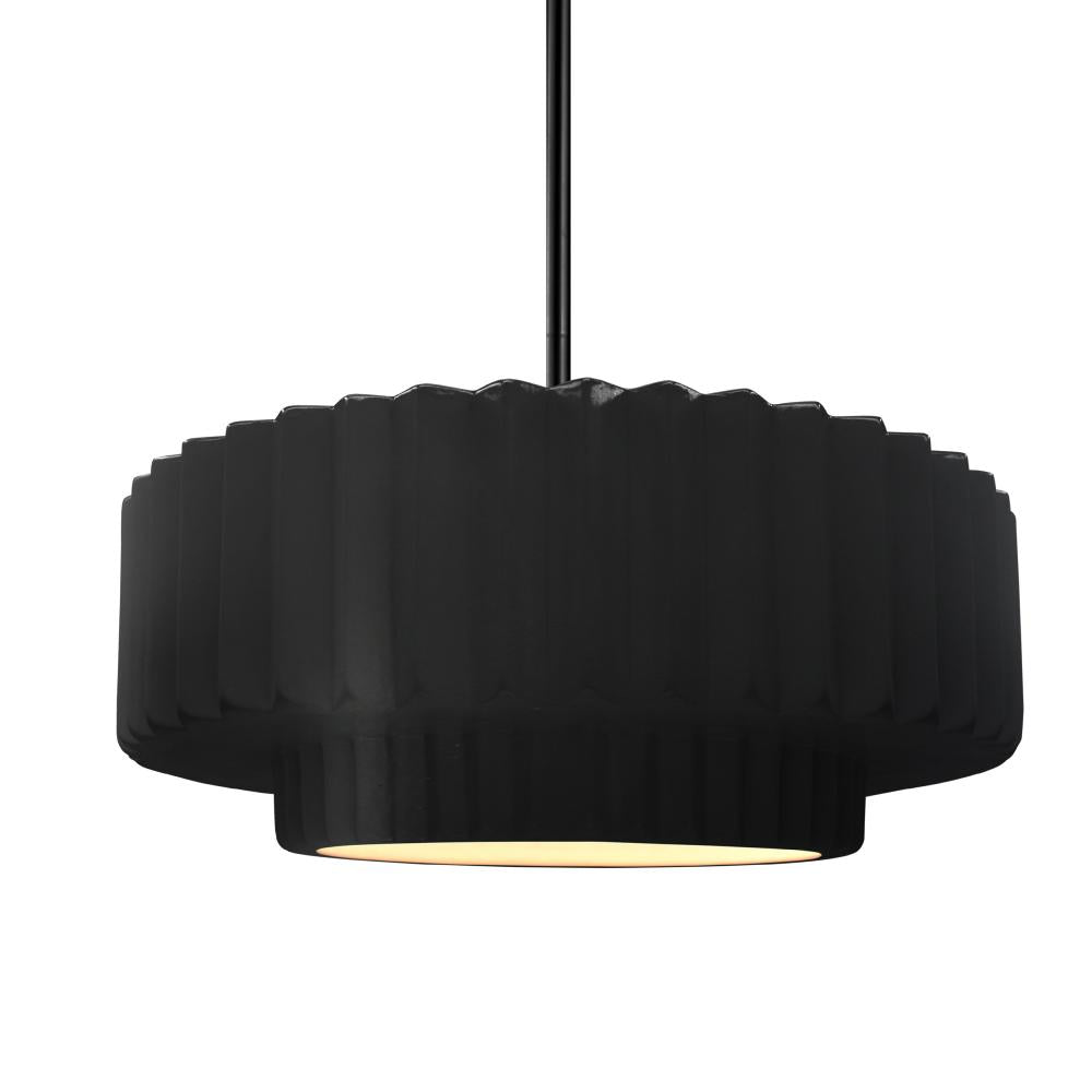 Justice Design Group RADIANCE CER-6553-CRB-MBLK-RIGID Pendant - Carbon Matte Black