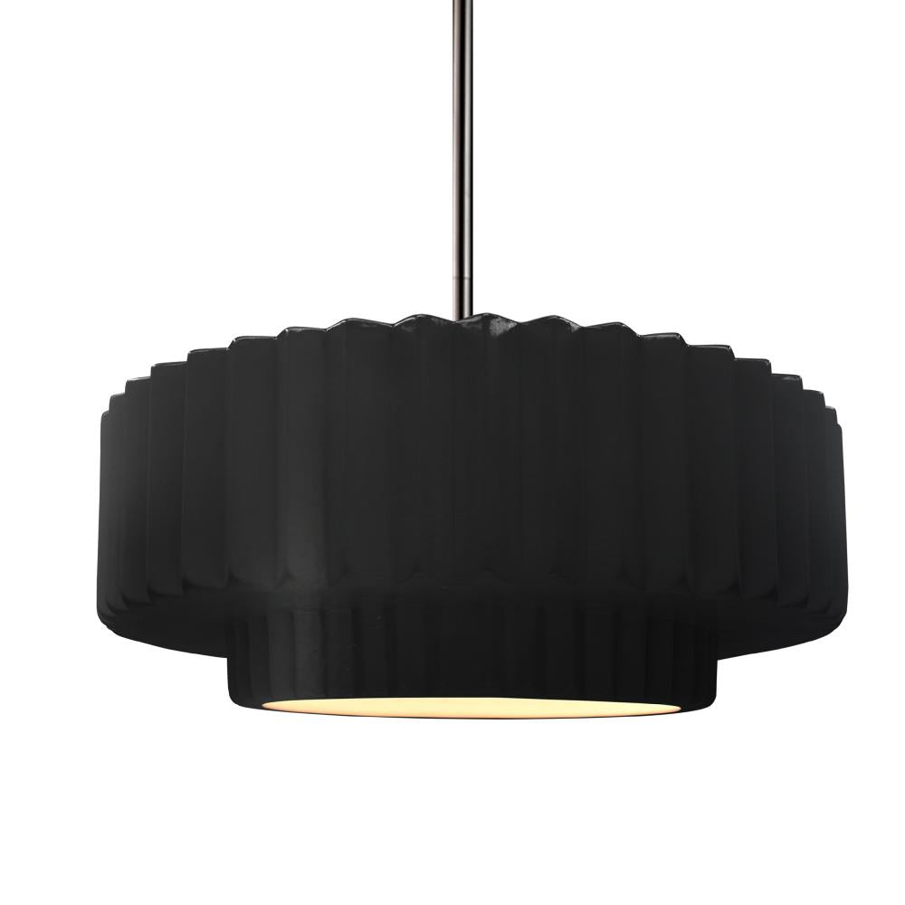 Justice Design Group RADIANCE CER-6553-CRB-NCKL-RIGID Pendant - Carbon Matte Black