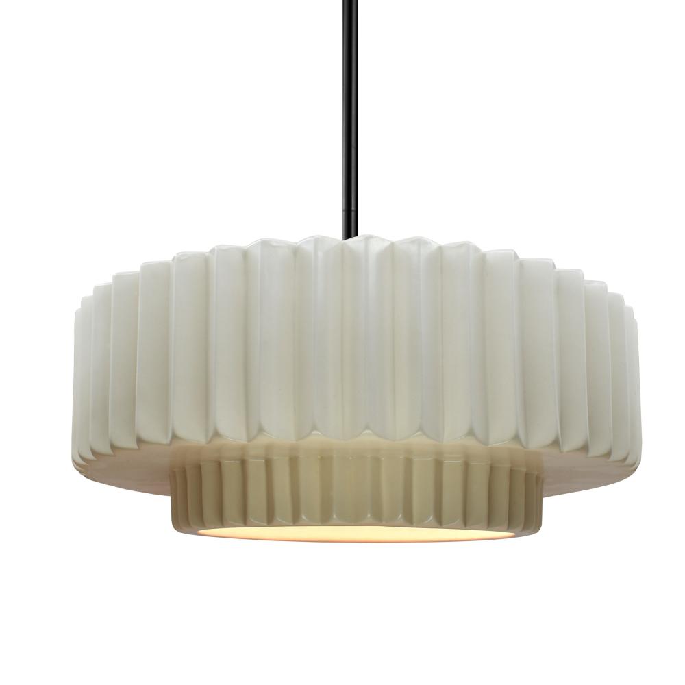 Justice Design Group RADIANCE CER-6553-MAT-MBLK-RIGID Pendant - Matte White