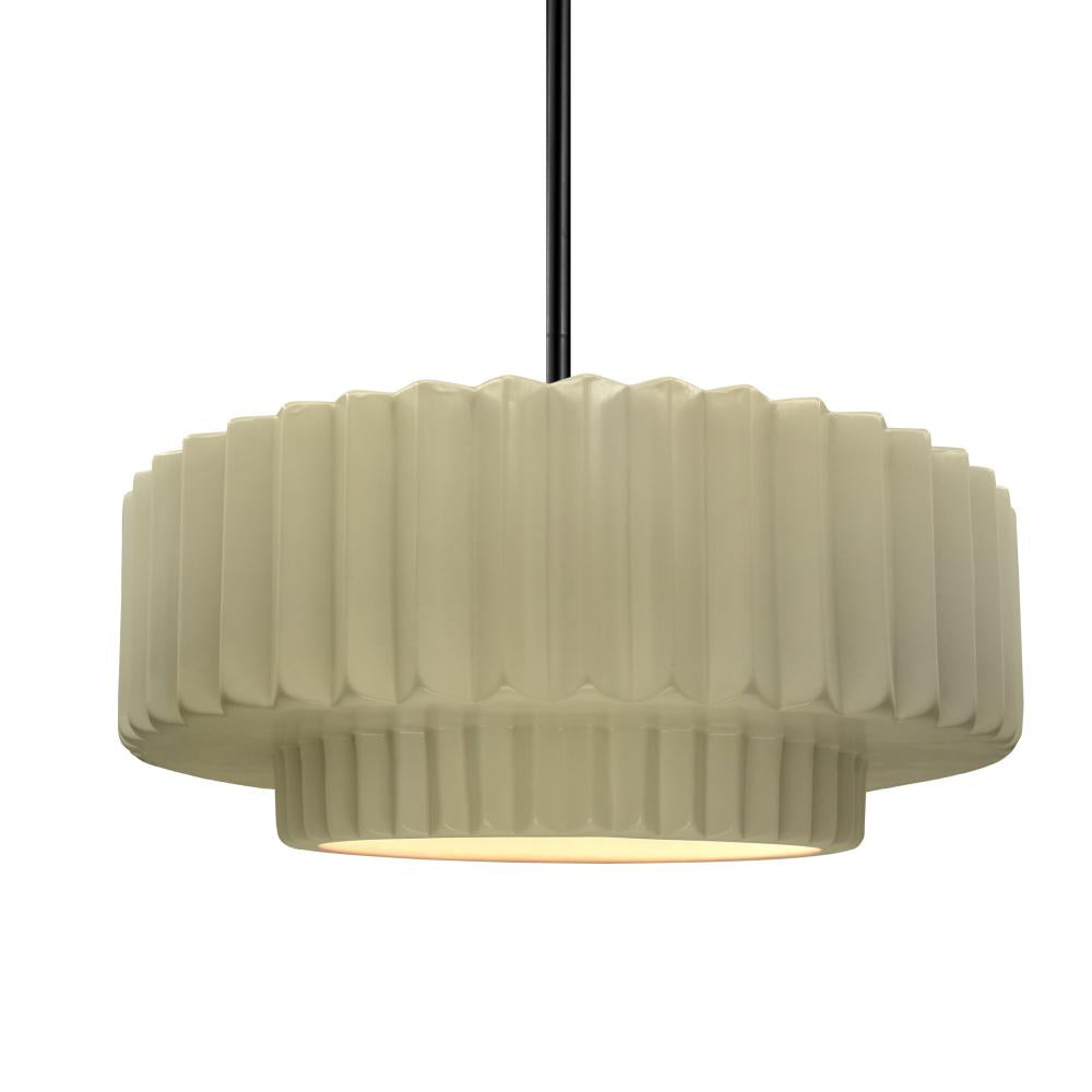 Justice Design Group RADIANCE CER-6553-VAN-MBLK-RIGID Pendant - Vanilla Gloss