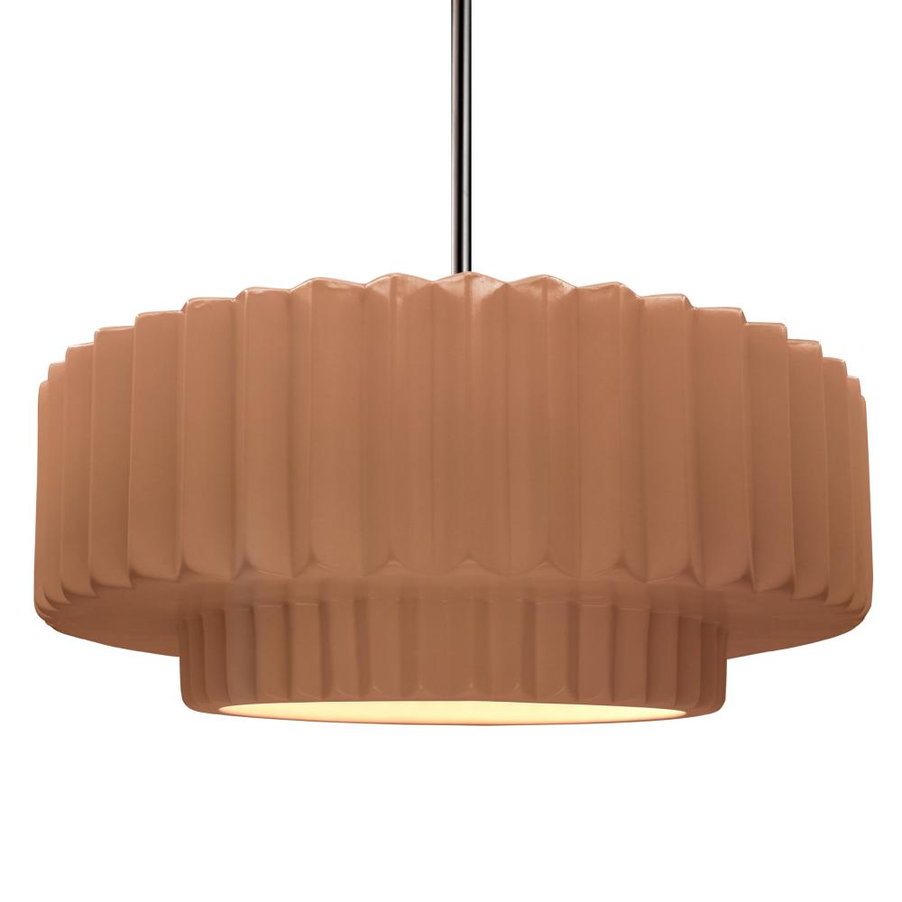 Justice Design Group RADIANCE CER-6555-ADOB-NCKL-RIGID Pendant - Adobe