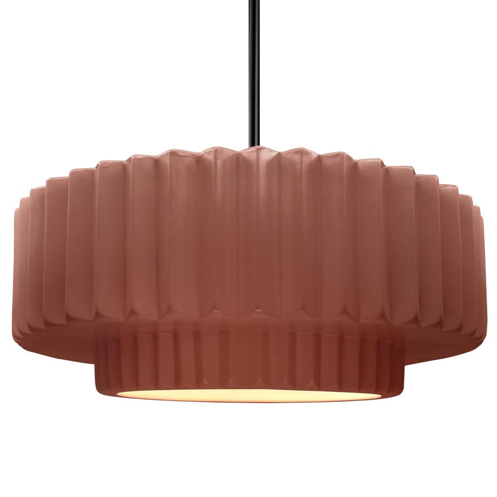 Justice Design Group RADIANCE CER-6555-CLAY-MBLK-RIGID Pendant - Canyon Clay