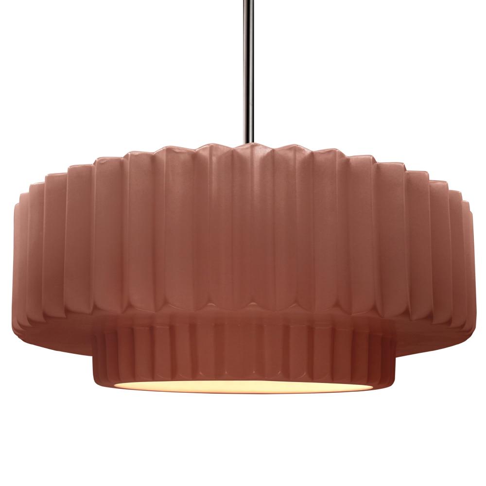 Justice Design Group RADIANCE CER-6555-CLAY-NCKL-RIGID Pendant - Canyon Clay