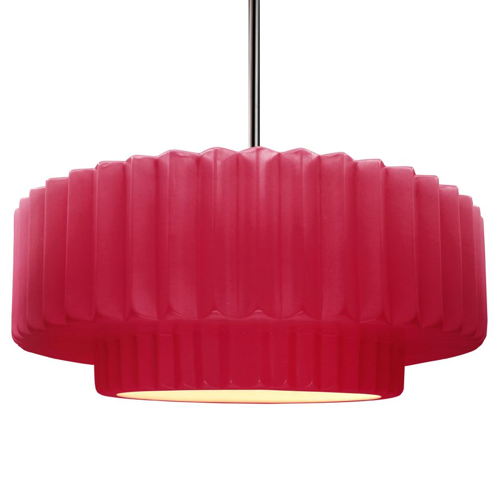 Justice Design Group RADIANCE CER-6555-CRSE-NCKL-RIGID Pendant - Cerise