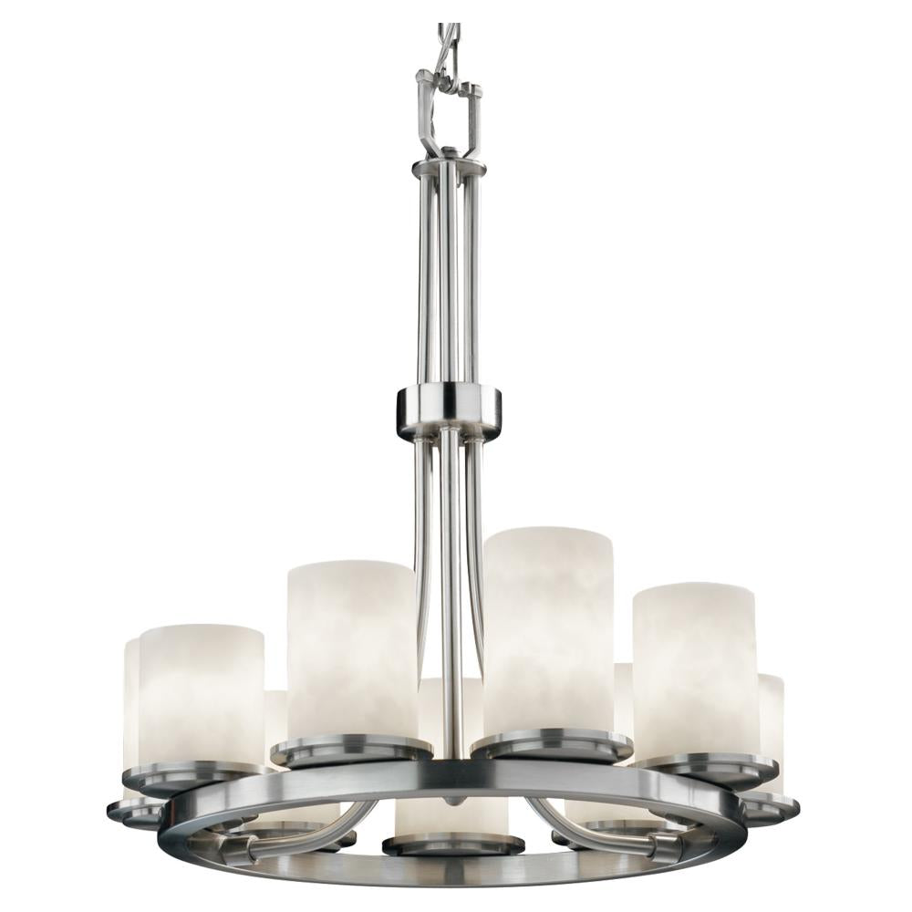 Justice Design Group DAKOTA FAMILY CLD-8766-10-NCKL Chandelier Traditional - Nickel