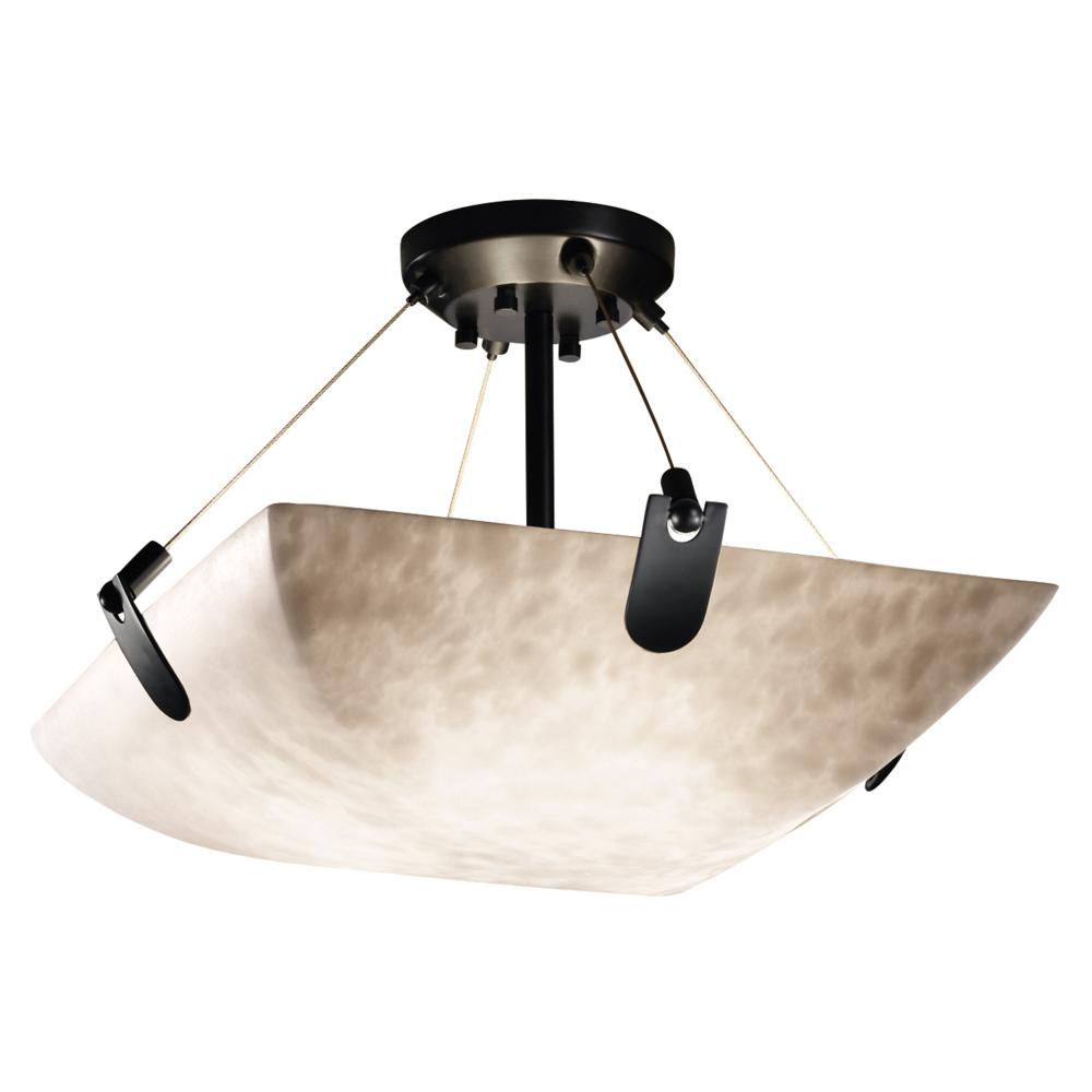 Justice Design Group U-CLIPS FAMILY CLD-9611-25-MBLK Semi Flush Mt Traditional - Black