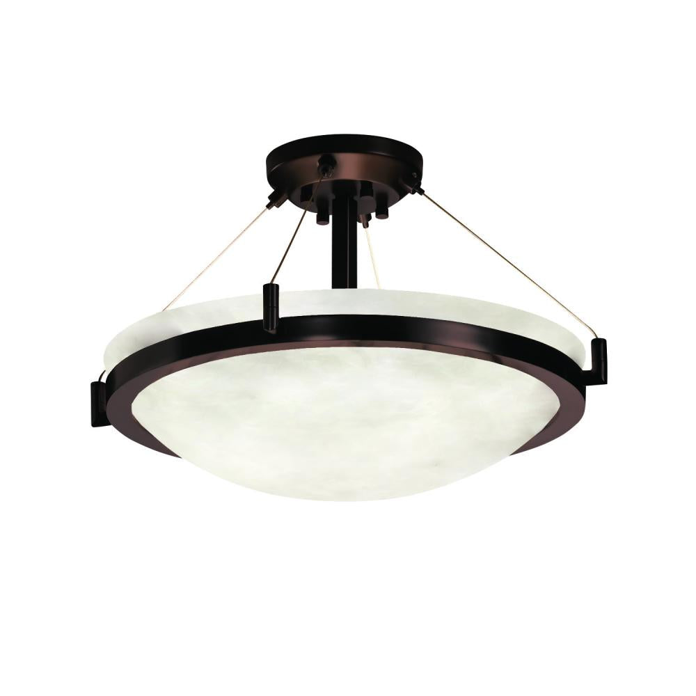 Justice Design Group RING FAMILY CLD-9681-35-DBRZ Semi Flush Mt Traditional - Bronze