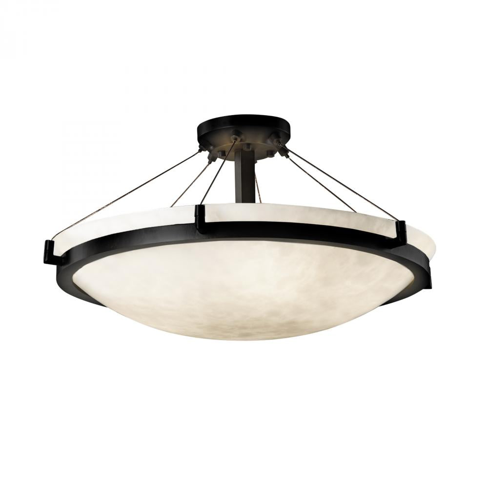 Justice Design Group RING FAMILY CLD-9682-35-MBLK Semi Flush Mt Traditional - Black