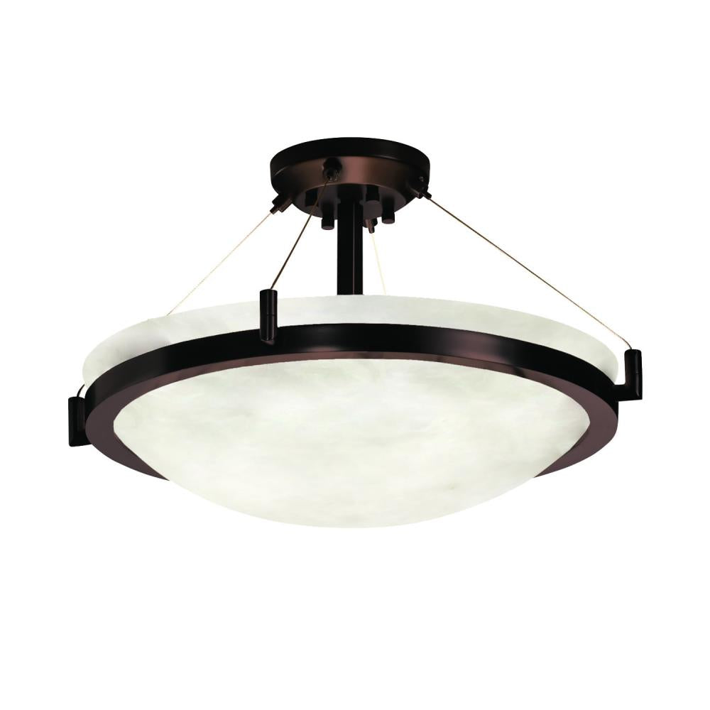 Justice Design Group RING FAMILY CLD-9684-35-DBRZ Semi Flush Mt Traditional - Bronze