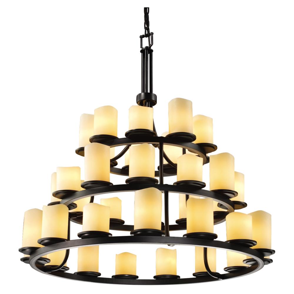 Justice Design Group DAKOTA FAMILY CNDL-8712-14-CREM-MBLK Chandelier Traditional - Black