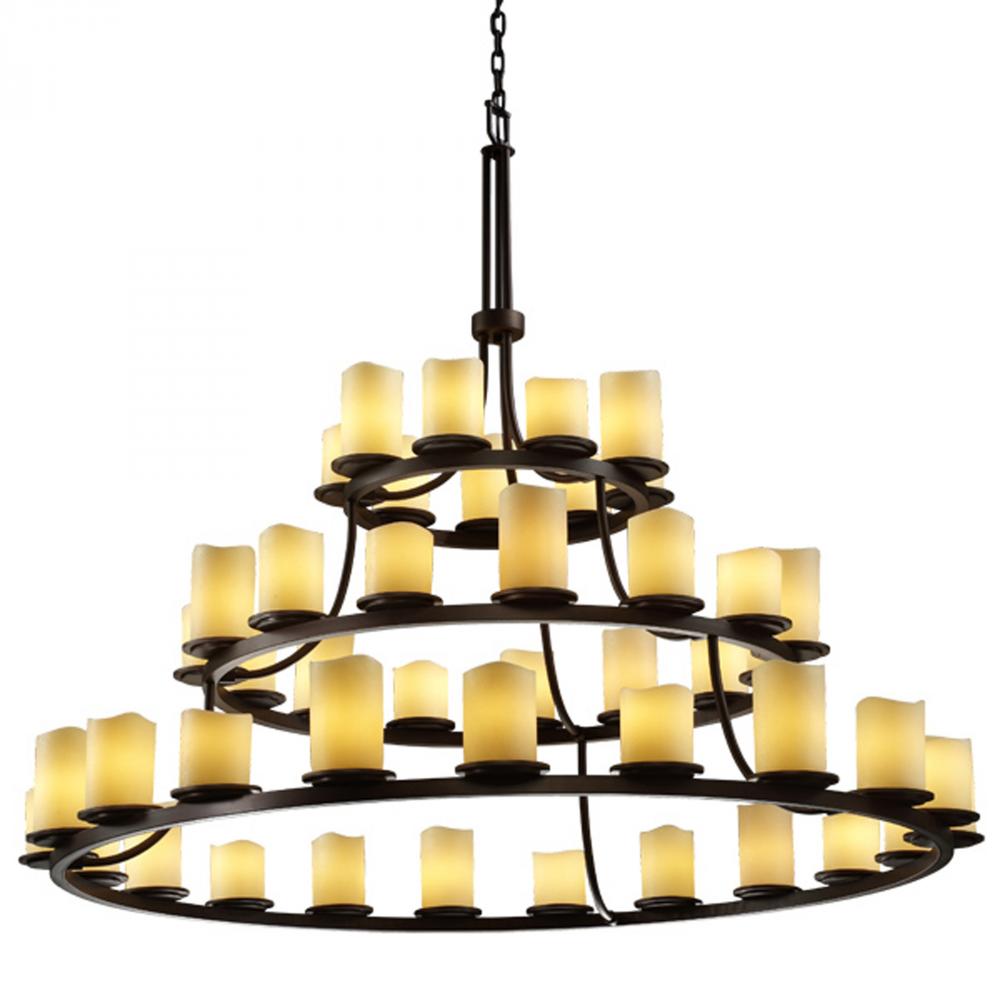 Justice Design Group DAKOTA FAMILY CNDL-8714-14-CREM-DBRZ Chandelier Traditional - Bronze