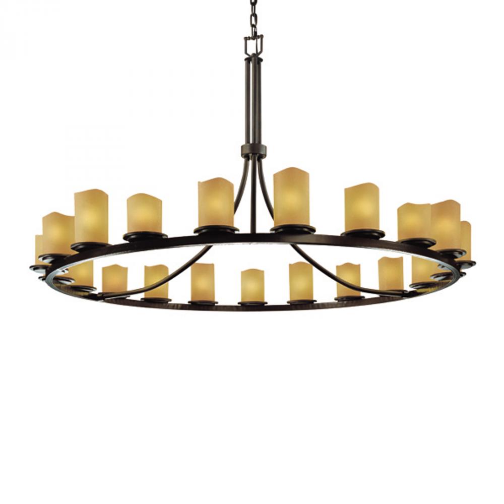 Justice Design Group DAKOTA FAMILY CNDL-8716-14-AMBR-DBRZ Chandelier Traditional - Bronze