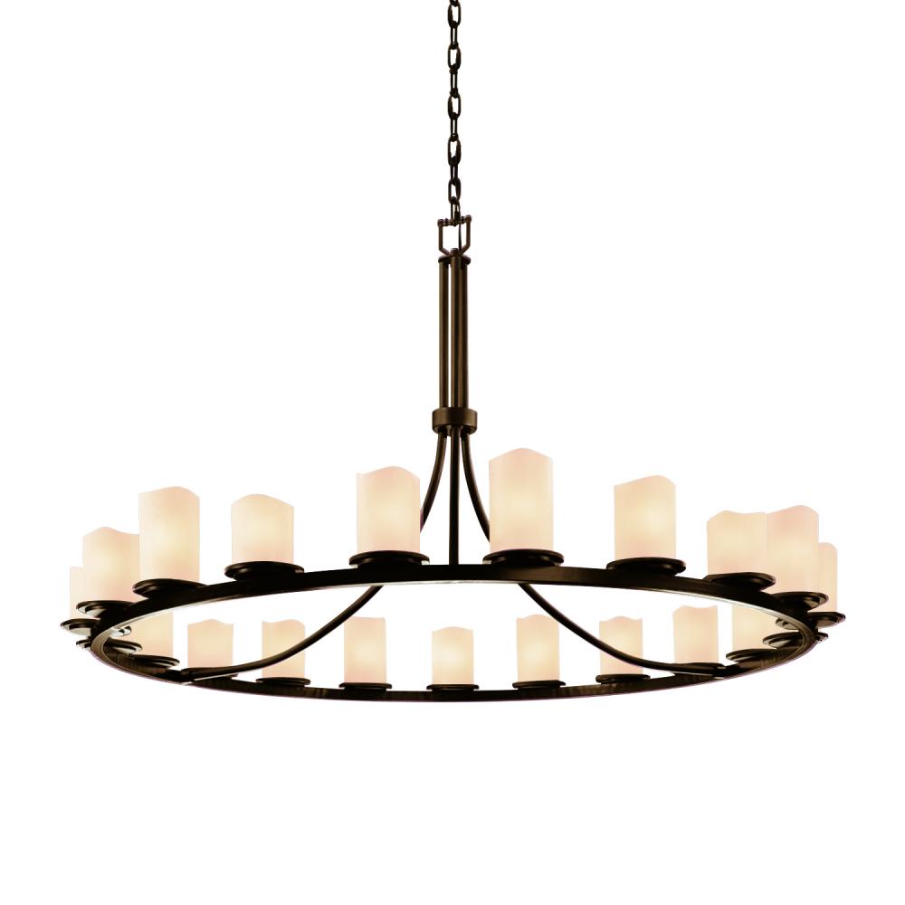 Justice Design Group DAKOTA FAMILY CNDL-8716-14-CREM-DBRZ Chandelier Traditional - Bronze