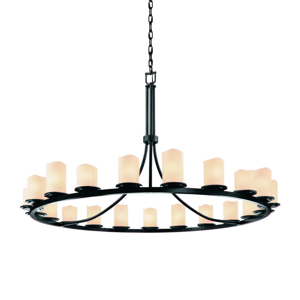 Justice Design Group DAKOTA FAMILY CNDL-8716-14-CREM-MBLK Chandelier Traditional - Black