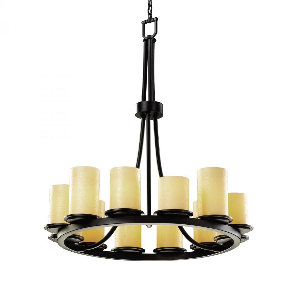 Justice Design Group DAKOTA FAMILY CNDL-8763-10-AMBR-MBLK Chandelier Traditional - Black