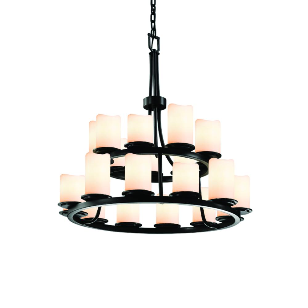 Justice Design Group DAKOTA FAMILY CNDL-8767-14-CREM-MBLK Chandelier Traditional - Black