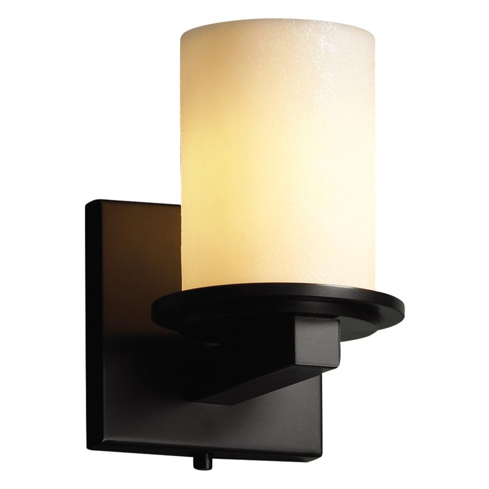 Justice Design Group DAKOTA FAMILY CNDL-8771-10-CREM-MBLK Sconce Traditional - Black