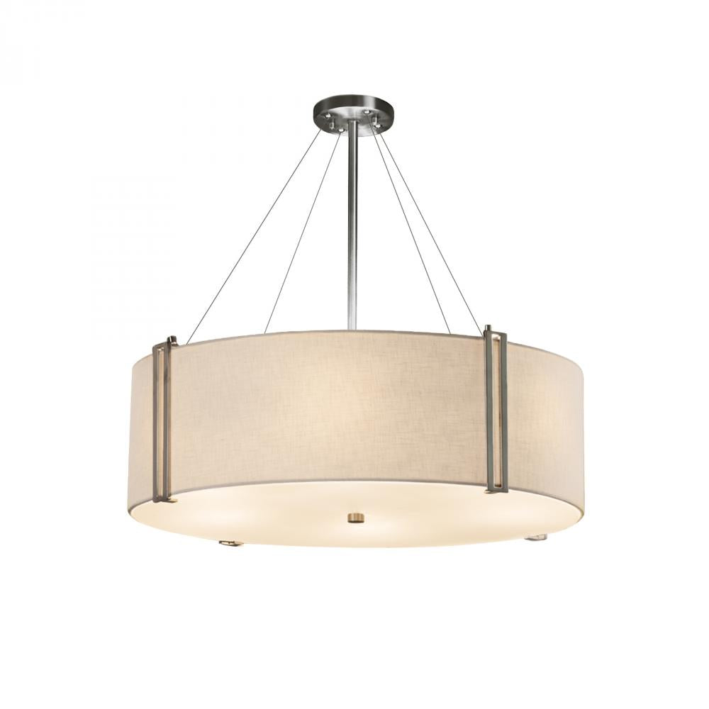 Justice Design Group REVEAL FAMILY FAB-9514-WHTE-NCKL-LED8-5600 Pendant - Nickel