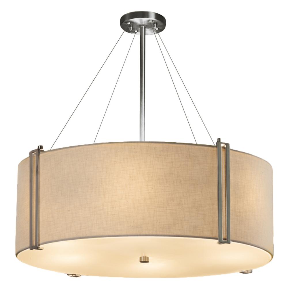 Justice Design Group REVEAL FAMILY FAB-9517-CREM-NCKL Pendant Traditional - Nickel