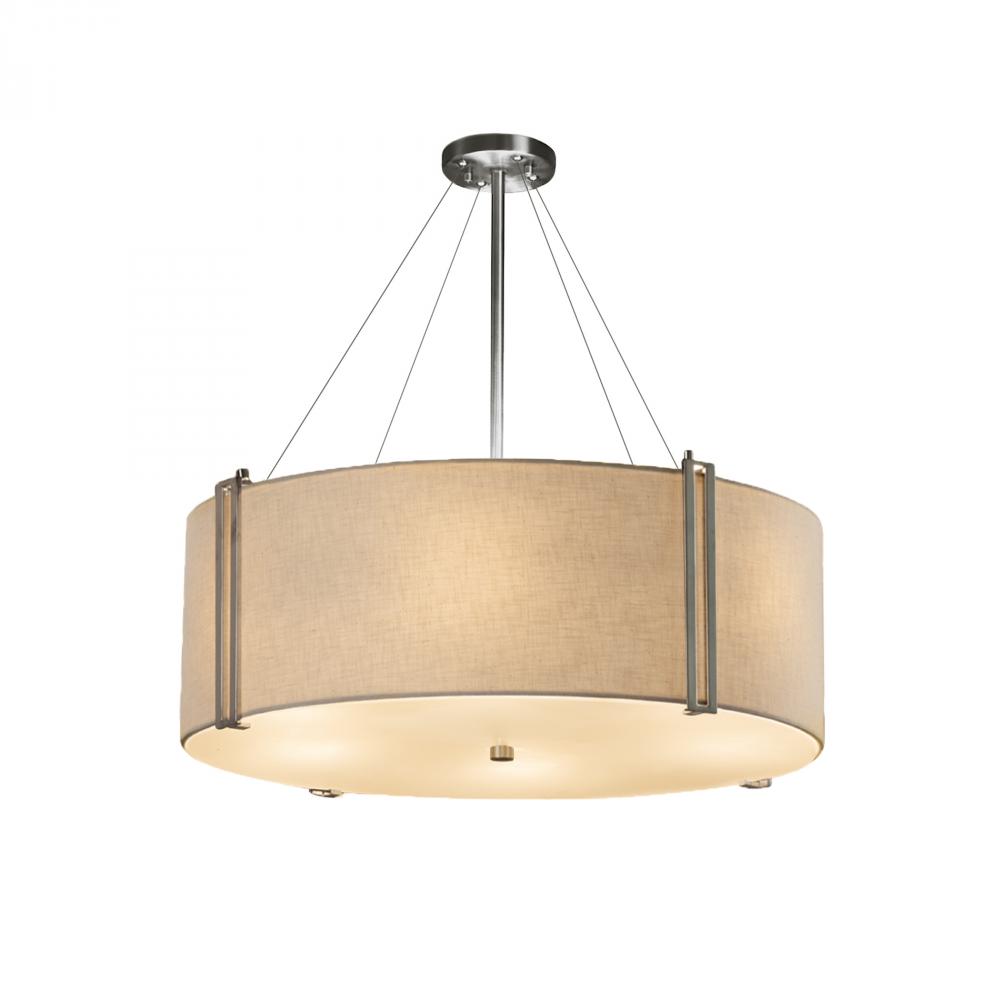 Justice Design Group REVEAL FAMILY FAB-9517-CREM-NCKL-LED8-5600 Pendant - Nickel