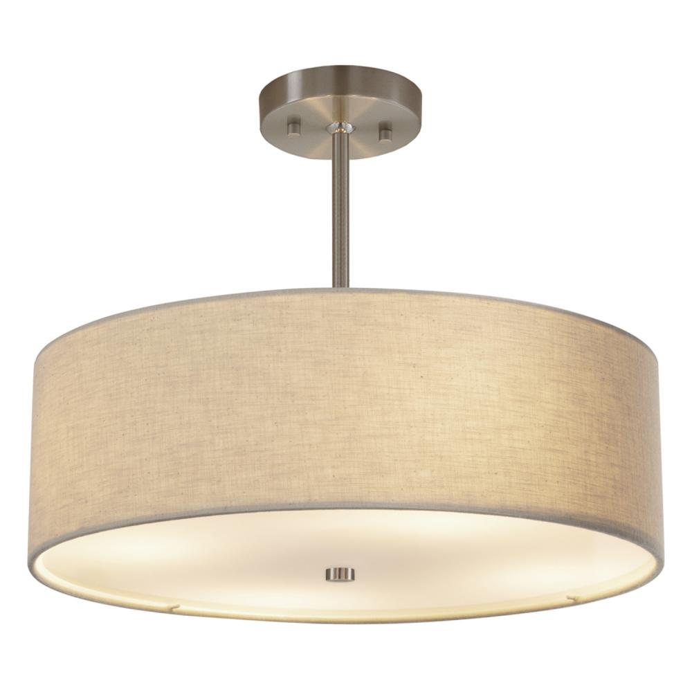 Justice Design Group CLASSIC FAMILY FAB-9591-CREM-NCKL-LED4-2800 Pendant - Nickel