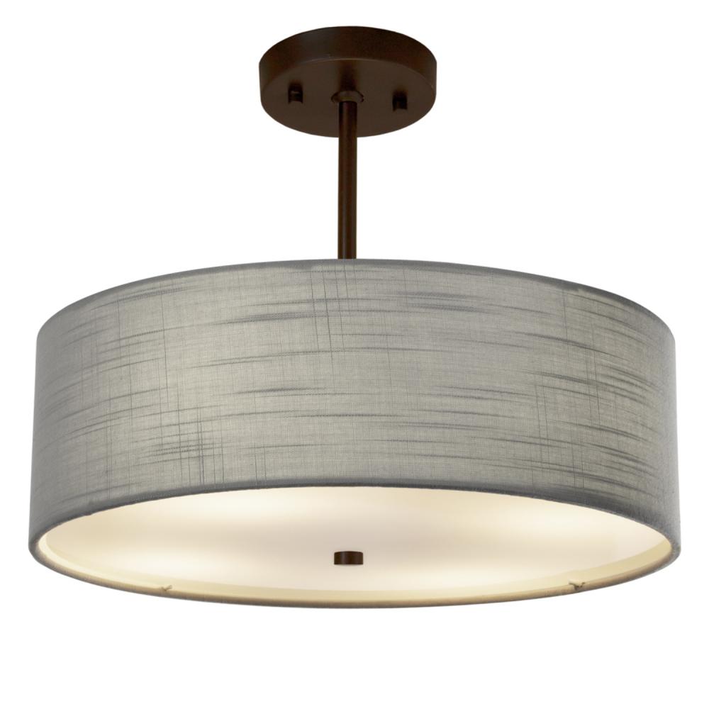 Justice Design Group CLASSIC FAMILY FAB-9591-GRAY-DBRZ-LED4-2800 Pendant - Bronze